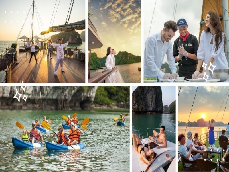 Relaxing with all activities on a halong bay 2 days cruise itinerary