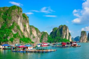 Cua Van floating village, situated in Ha Long Bay, is a UNESCO World Heritage Site