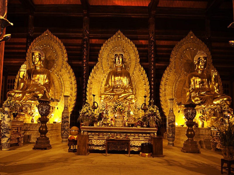 The Hall of Bodhisattva Avalokitesvara at bai Dinh pagoda and temple