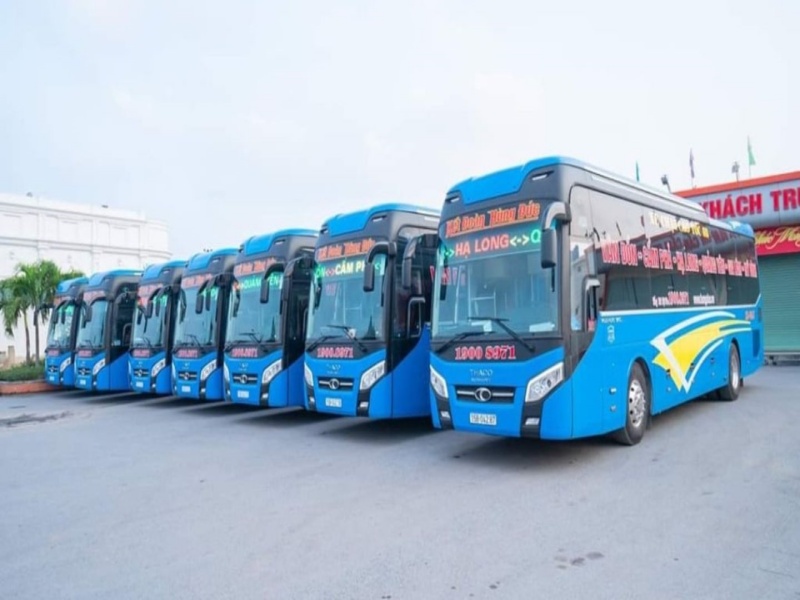 Using a shuttle bus to travel from Hanoi to Ha Long Bay is a budget-friendly choice