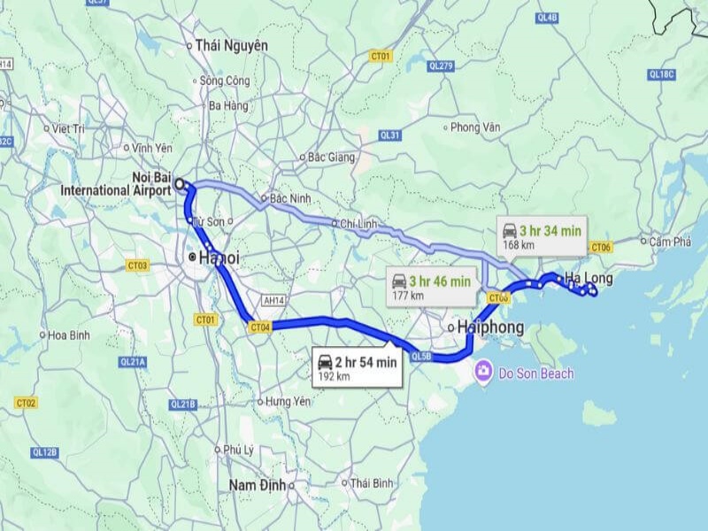 If you want to know how to get from Noi Bai Airport to Ha Long Bay, read about transfers and distance
