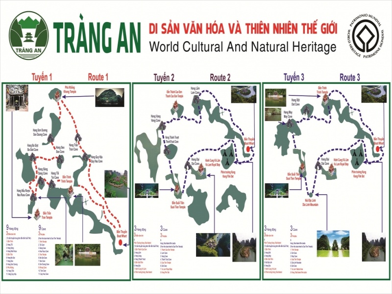 Discover Paths: Explore Trang An boat tour route map