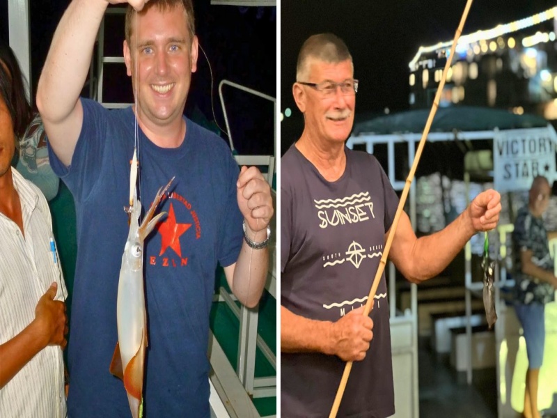 Experience the Thrill: Enjoying Fresh Squid Fishing in the Bay at Night