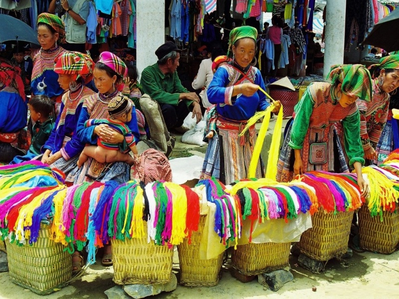 Sapa's local markets reveal the rich culture of H'Mong and Red Dao communities.