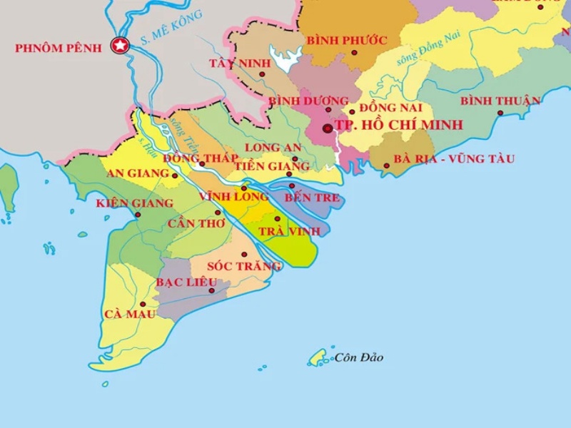 Southern Vietnam on the Vietnam Tourism Map